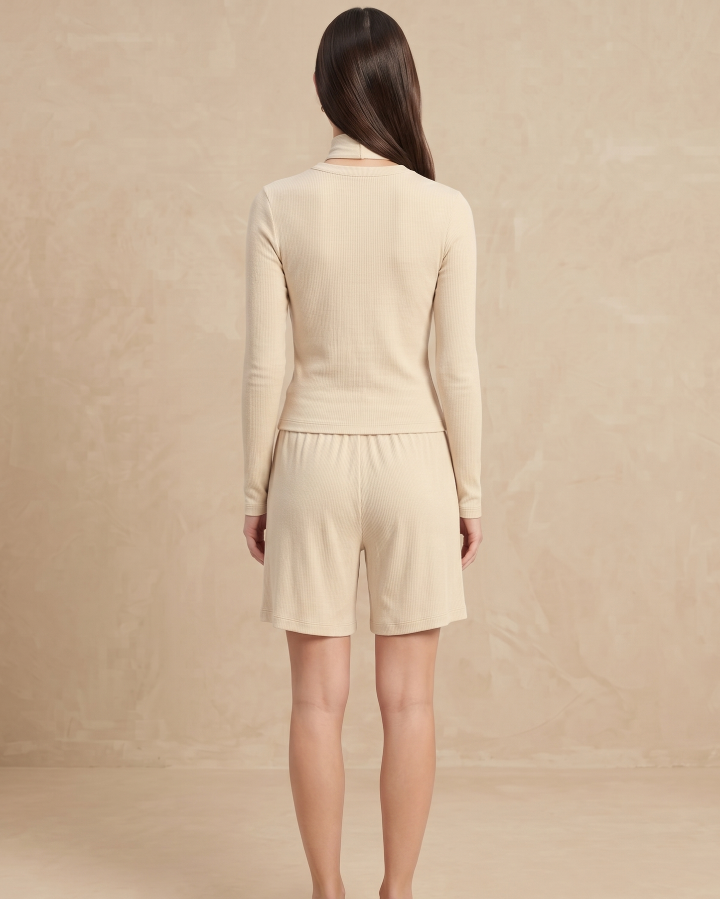 SIGNATURE ALWAYS SHORT SET & CHOLKA – CHAMPAGNE