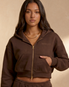SWITCH SHAPE ZIP HOODIE – CHOCOLATE