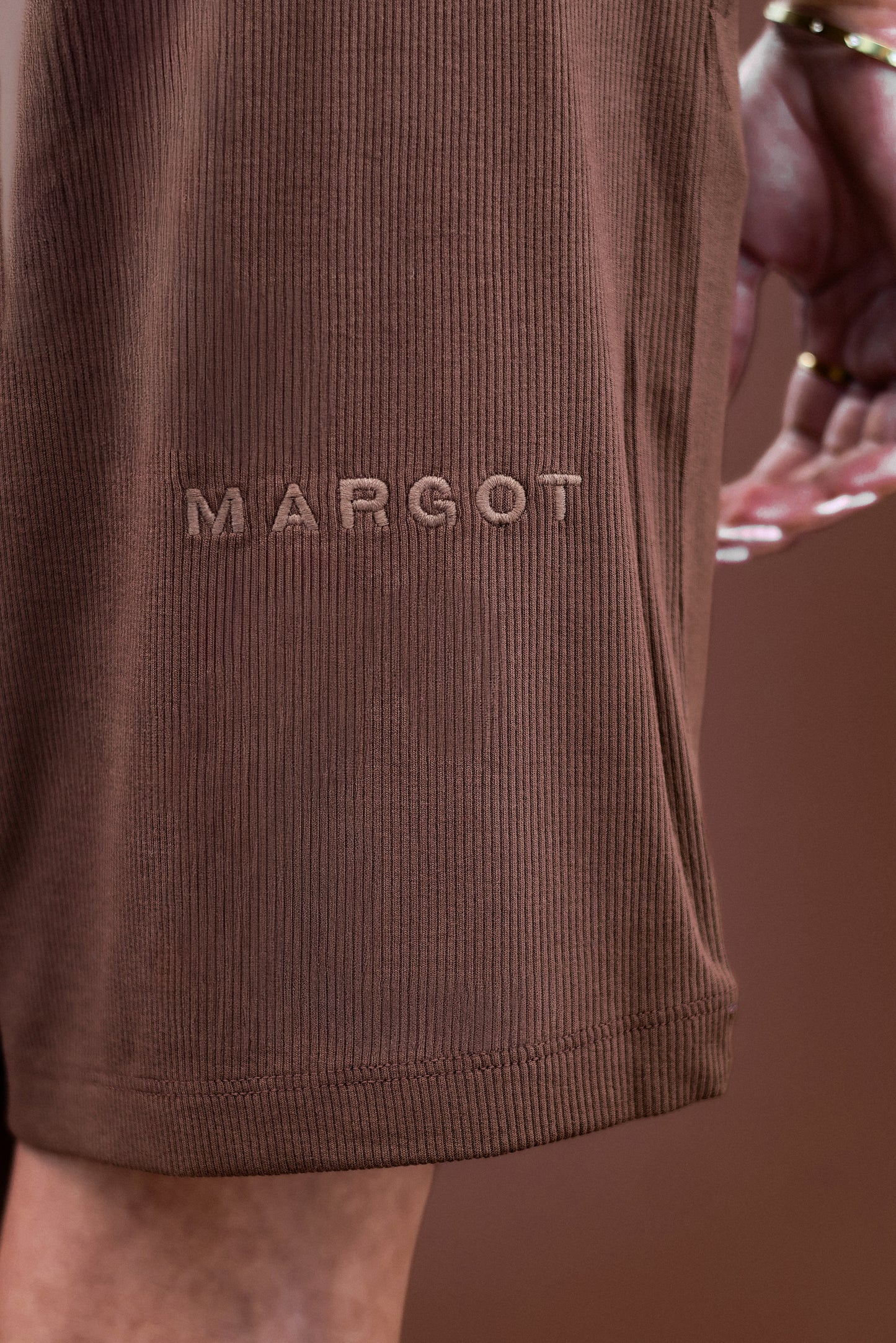 MARGOT long sleeve top in champagne nude