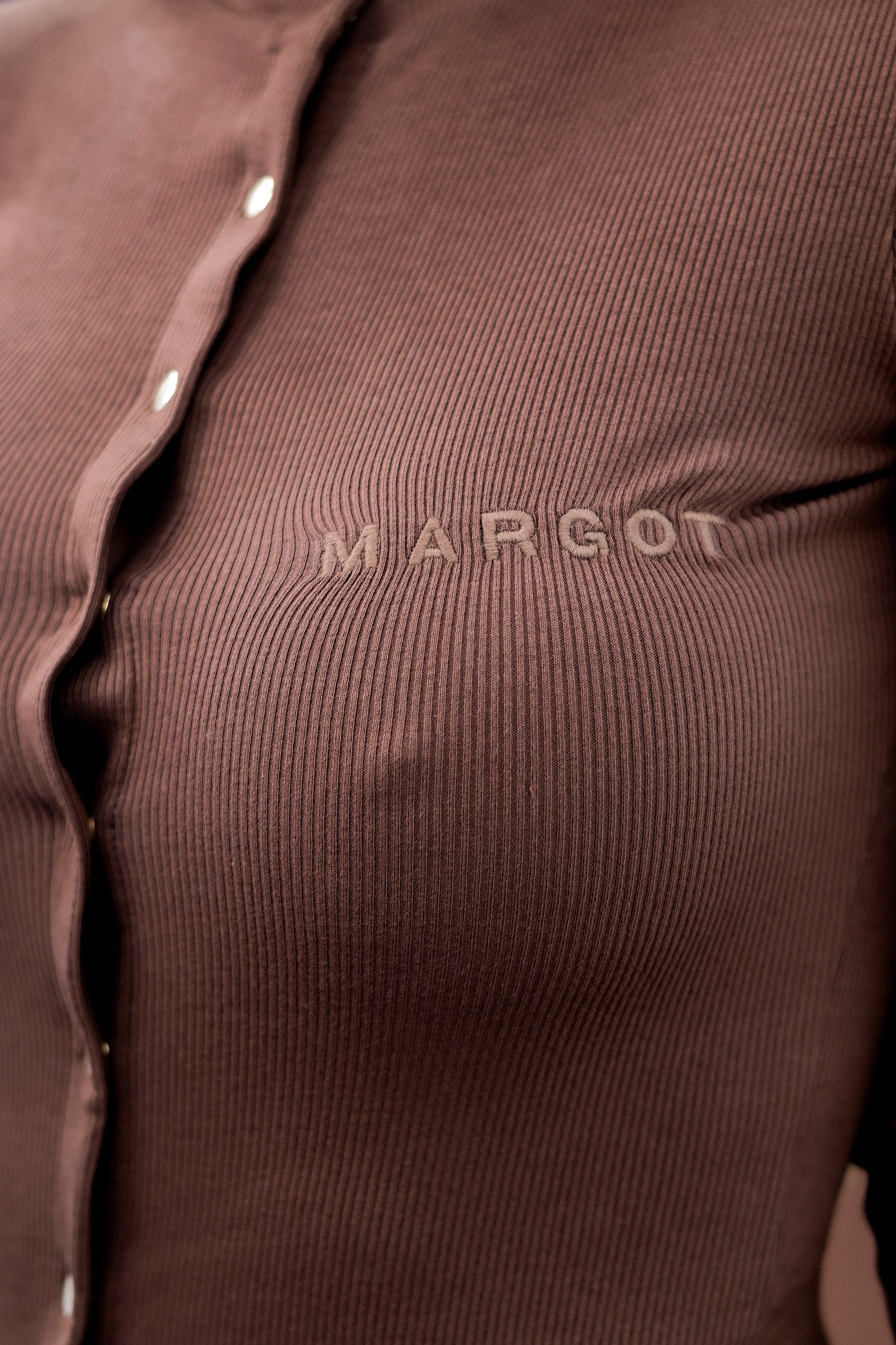 MARGOT long sleeve top in chocolate brown