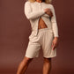 MARGOT long sleeve top in chocolate brown