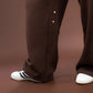 MARGOT Functional Wide Leg Jogger Set in Chocolate Brown