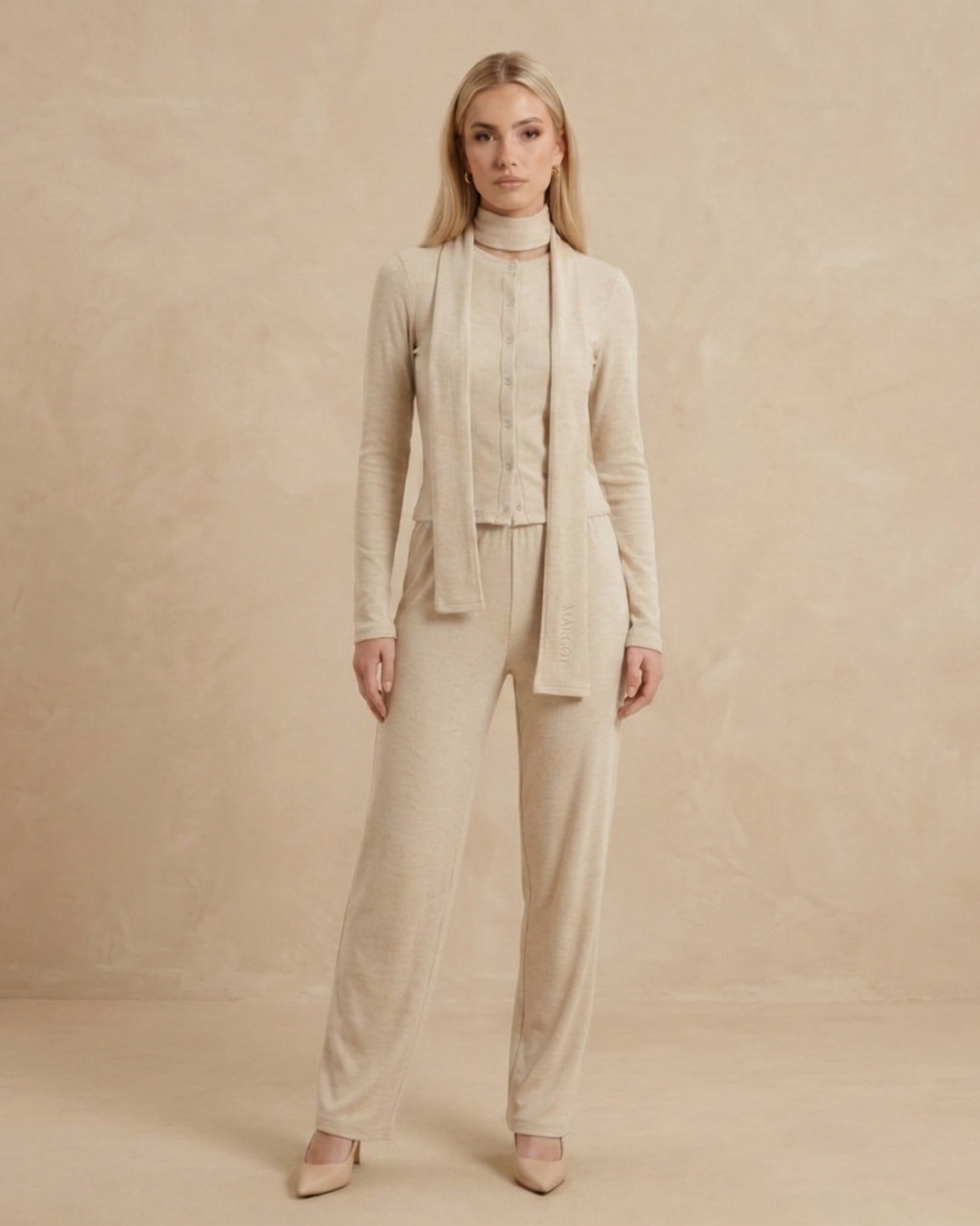 SIGNATURE ALWAYS LONG SET & CHOLKA – CHAMPAGNE