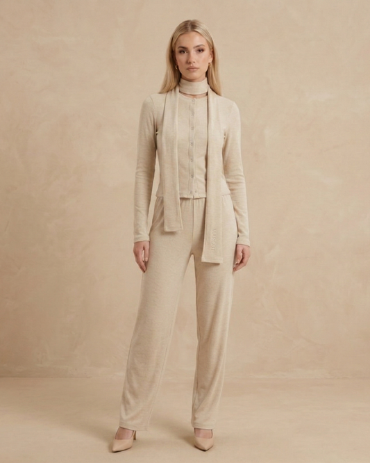 SIGNATURE ALWAYS LONG SET & CHOLKA – CHAMPAGNE