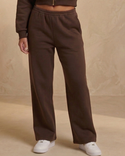 SWITCH SHAPE JOGGER – WIDE LEG – CHOCOLATE