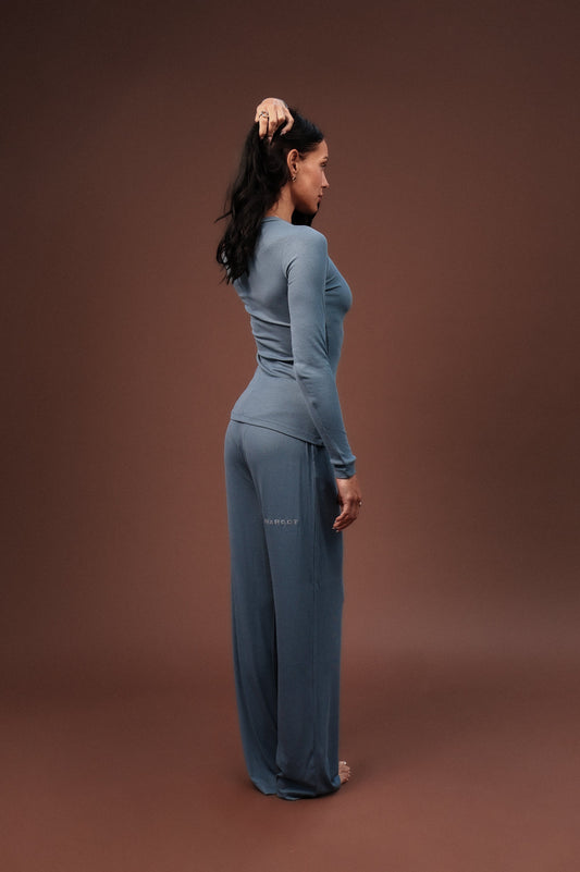 MARGOT Ribbed Long Set with long sleeve top
