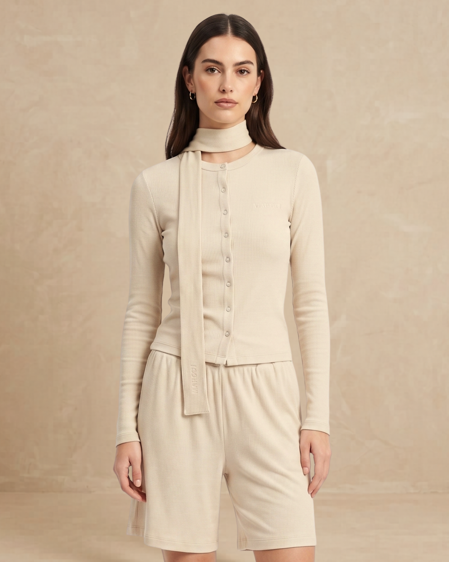 SIGNATURE ALWAYS SHORT SET & CHOLKA – CHAMPAGNE